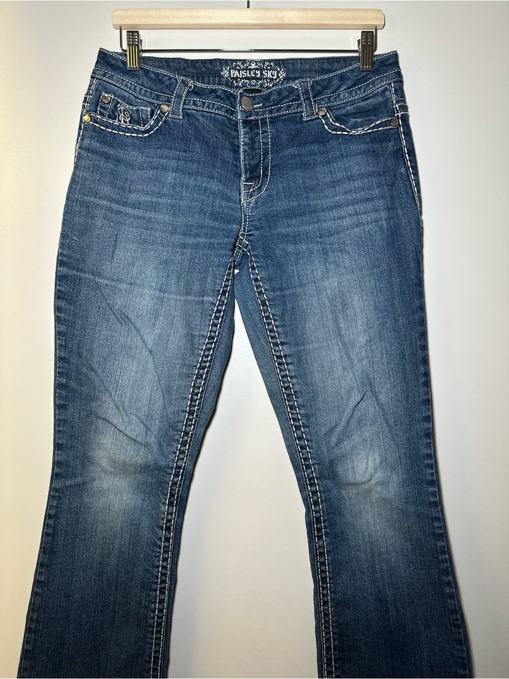 Paisley Sky Women's Mid Wash Bootcut Jeans